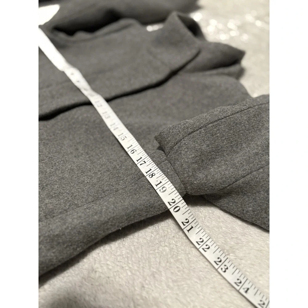 J Crew Mercantile Coat‎ Womens 4 Gray Wool Blend Funnel Neck Jacket Style J6140 - Picture 3 of 9